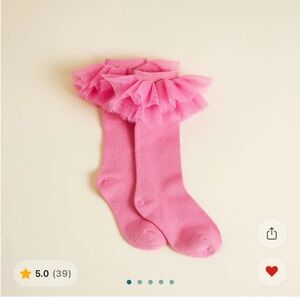 Posh Peanut tulle socks pink